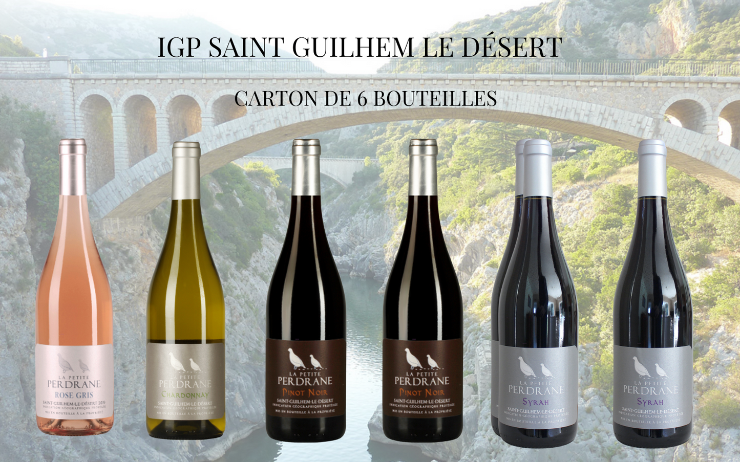 Coffret Découverte La Petite Perdrane – 6 Bouteilles IGP Saint-Guilhem-le-Désert