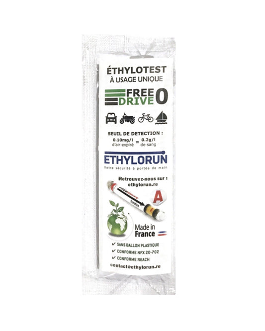 Ethylotest à usage unique sans ballon plastique seuil 0,2g/l
